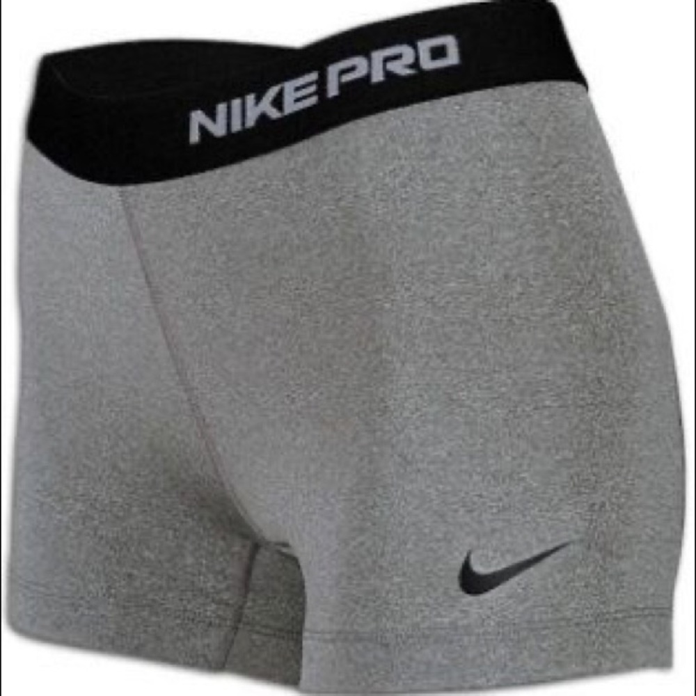 Grey Nike Pro Spandex Shorts